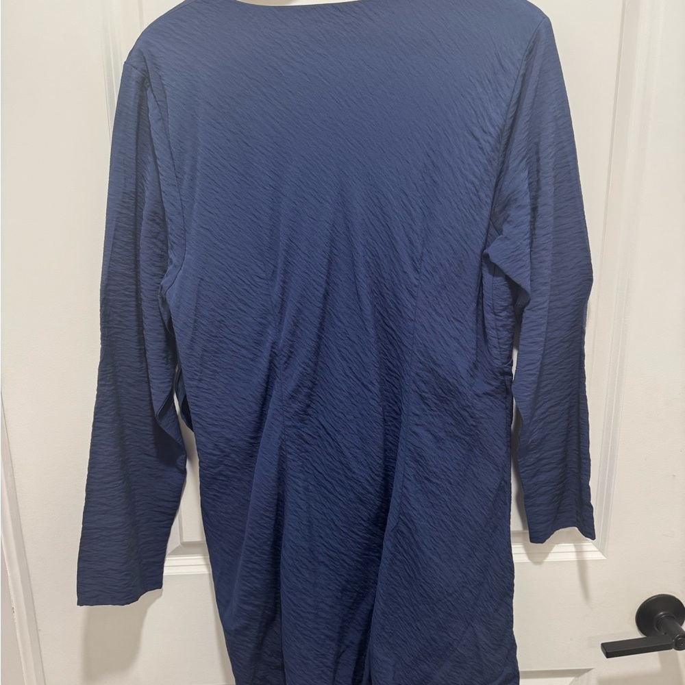 Abercrombie & Fitch Textured Navy Long Sleeve dress